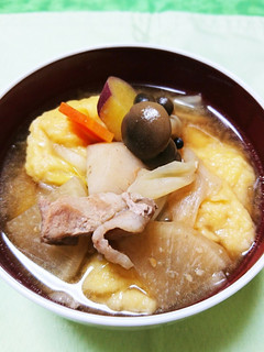 根菜たっぷりもっちりすいとん-レシピのメイン写真