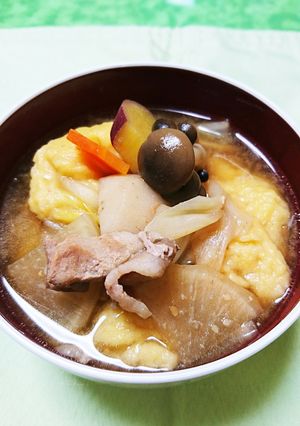 根菜たっぷりもっちりすいとん-レシピのメイン写真
