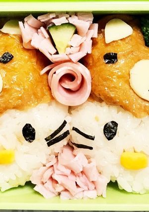 リラくま&キティ〜☆キャラ弁-レシピのメイン写真