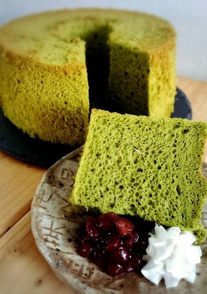 抹茶のシフォンケーキ-レシピのメイン写真