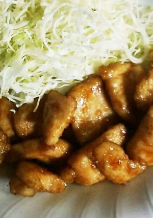 鶏胸肉の一口柔らかしょうが焼き-レシピのメイン写真