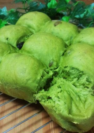 ふわふわ抹茶ドライフルーツちぎりパン♪-レシピのメイン写真