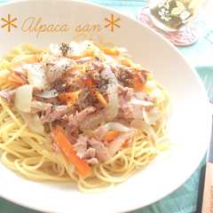 รูปของ ポン酢でさっぱり☆ツナ玉ねぎのパスタ