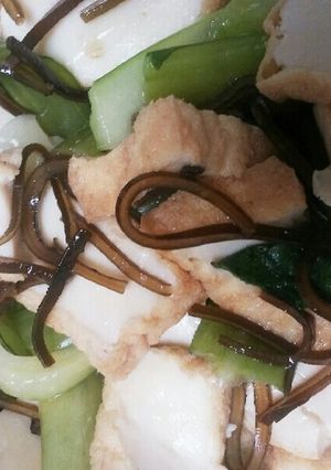 チンゲン菜と厚揚げの塩昆布和え-レシピのメイン写真