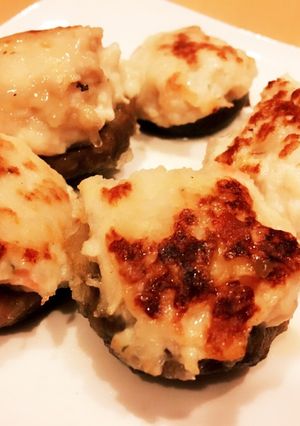 今日の晩ご飯♪/超手抜き肉詰めしいたけ-レシピのメイン写真