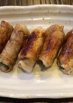 新玉ねぎの葉と梅の豚肉巻-レシピのメイン写真