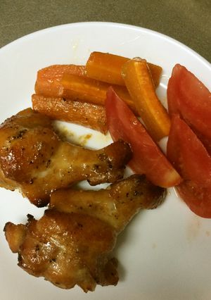 鶏手羽元と付け合わせ野菜のオーブン焼き-レシピのメイン写真