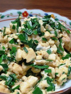 ニラ炒り豆腐-レシピのメイン写真