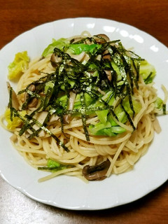 ☆春キャベツとキノコのスパゲティ☆-レシピのメイン写真