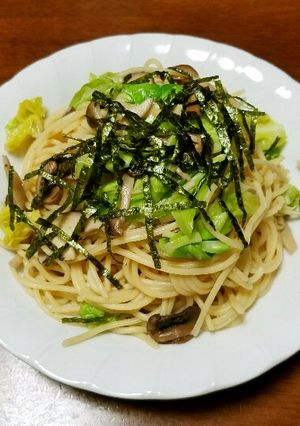 ☆春キャベツとキノコのスパゲティ☆-レシピのメイン写真
