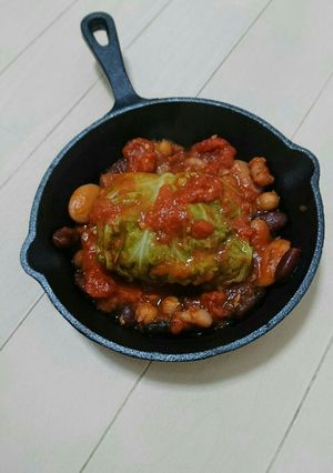 トマトビーンズロールキャベツ-レシピのメイン写真