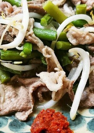 豚肉とニンニクの芽あっさり炒め-レシピのメイン写真