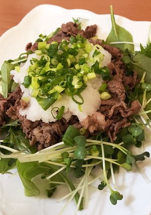 サラダと一緒に！さっぱり牛肉大根おろし-レシピのメイン写真