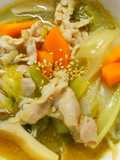 簡単☆豚肉と小松菜と長ネギの中華スープ♪