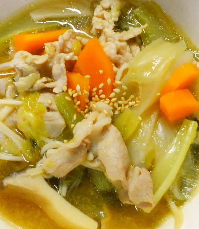 簡単☆豚肉と小松菜と長ネギの中華スープ♪-レシピのメイン写真