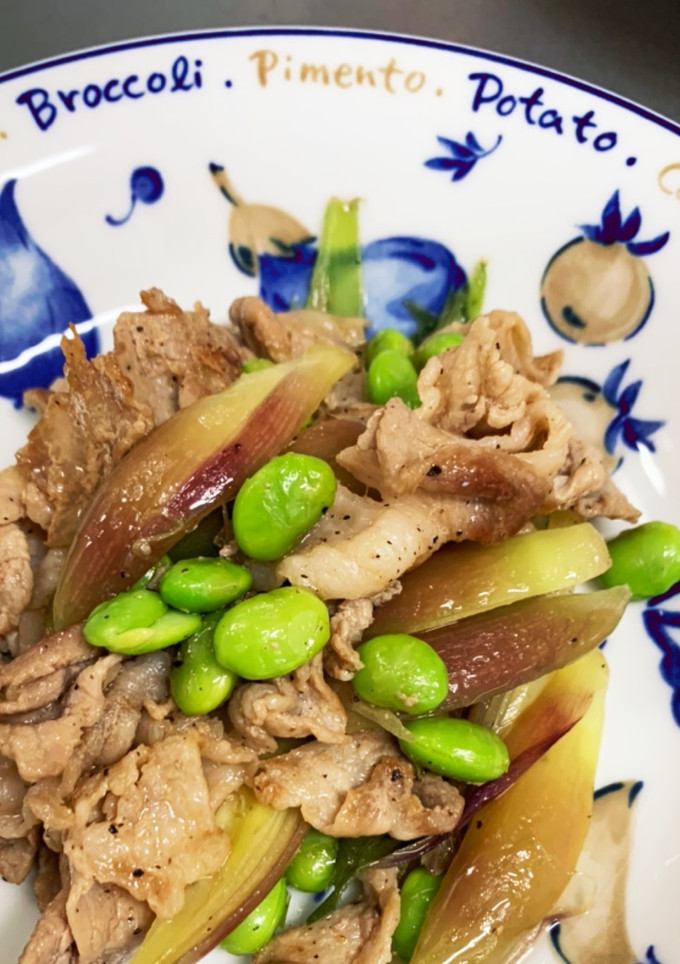 簡単絶品★豚肉と枝豆のミョウガ焼き-レシピのメイン写真