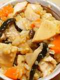 簡単！たけのこと鶏ささみの炊き込みご飯＊