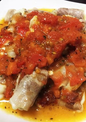 豚肉チーズ巻き トマトソースあえ-レシピのメイン写真