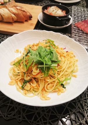 桜エビと水菜のパスタ-レシピのメイン写真