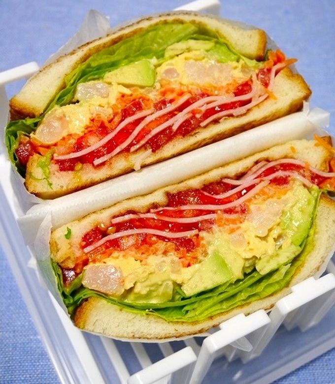 サンドイッチ！海老アボガド(技あり) by だんどり亭 【クックパッド