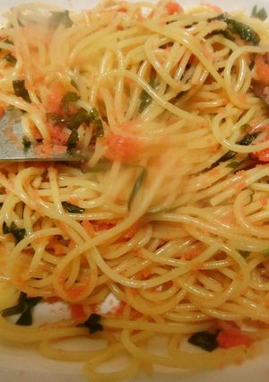 明太子スパゲッティ　和風バターソースかけ-レシピのメイン写真