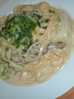 かきと白菜の味噌クリームパスタ-レシピのメイン写真
