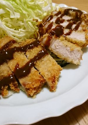 卵なし！少ない油でサクサクとんかつ♡-レシピのメイン写真