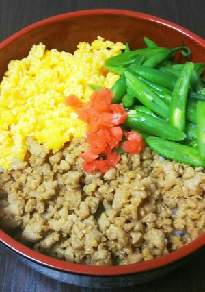 彩り綺麗な三色そぼろ丼❤-レシピのメイン写真