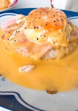 パン→ご飯!ご飯エッグベネディクト!-レシピのメイン写真