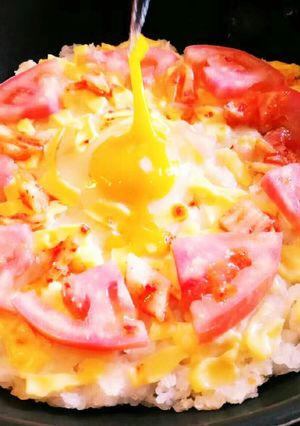 簡単もちもちご飯ピザ！ チーズ味！-レシピのメイン写真