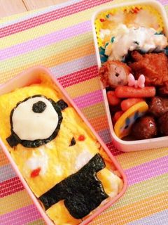 簡単!ミニオン弁当♡-レシピのメイン写真