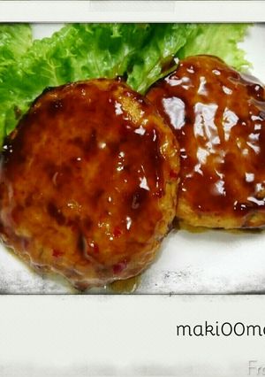 鶏れんこんバーグ-レシピのメイン写真
