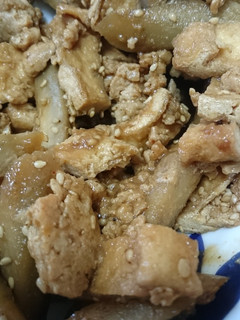 簡単新ごぼうと揚げの焼肉風-レシピのメイン写真