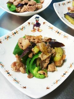 なす、豚、ピーマンの旨しお炒め-レシピのメイン写真
