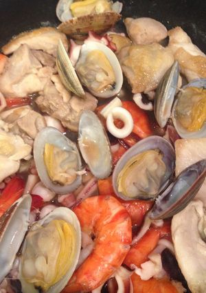 糖質制限食チキンと魚介でアクアパッツァ風-レシピのメイン写真