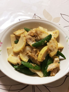 旬の筍とスナップえんどうの味噌炒め-レシピのメイン写真
