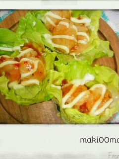 エビとレタスのスイートチリサラダ-レシピのメイン写真