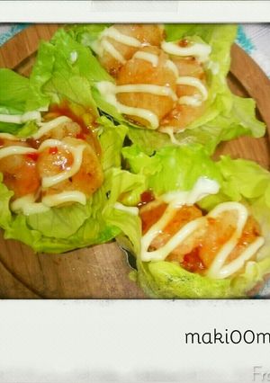 エビとレタスのスイートチリサラダ-レシピのメイン写真