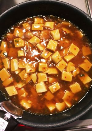 節約レシピ 麻婆豆腐(台湾拉麺の素で)-レシピのメイン写真