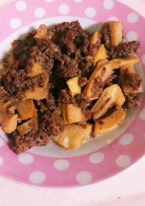 豚ひき肉とタケノコの炒めもの　そぼろ風-レシピのメイン写真