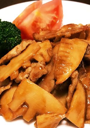 タケノコと豚ロースの生姜焼き-レシピのメイン写真