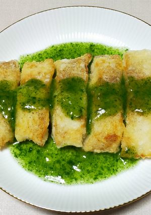 白身魚パンガシウスの唐揚げ小松菜ソース-レシピのメイン写真