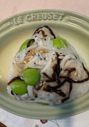 枝豆しらす塩昆布おにぎり-レシピのメイン写真