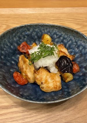 鶏ささみとなすの甘酢おろし-レシピのメイン写真