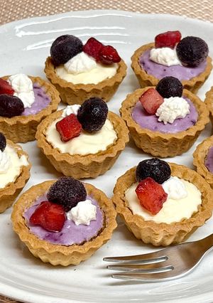簡単時短おもてなし☆ミニレアチーズケーキタルト-レシピのメイン写真