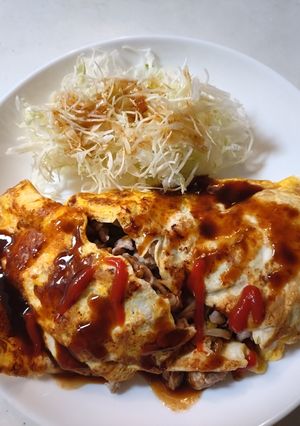 豚こまオムレツ-レシピのメイン写真