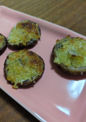 椎茸が美味しい！ガーリックマヨパン粉焼き-レシピのメイン写真