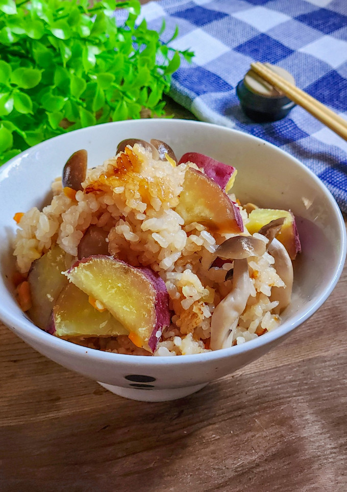 秋に♡さつまいも&きのこの炊き込みご飯♡-レシピのメイン写真