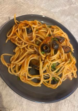 簡単！お店レベルのプッタネスカ🫒🌶-レシピのメイン写真