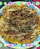 ネギともやしのお好み焼き風